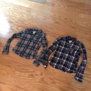 Lot of two hollister flannels